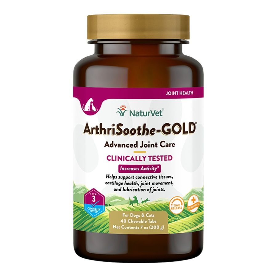 NaturVet Dog &amp; Cat Arthrisoothe Gold Time Release Tablet, Size: 40 Count