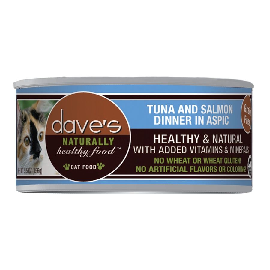 Dave&#39;s Cat Tuna &amp; Salmon In Aspic 5.5oz