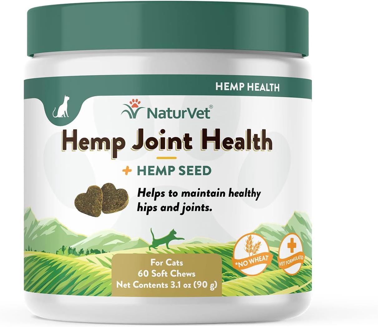 NaturVet Cat Hemp Joint Health 60 Count