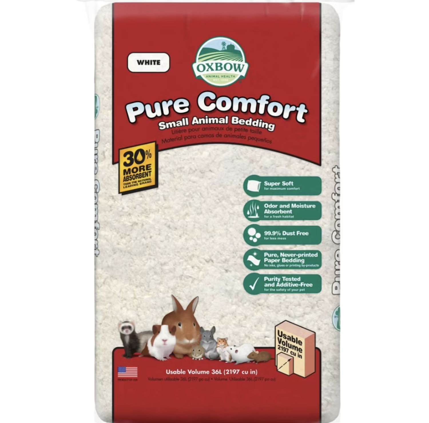 Oxbow Pure Comfort Small Animal Paper Bedding 36L