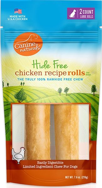 Canine Naturals Dog Large Rolls 2pk, Flavor: Chicken