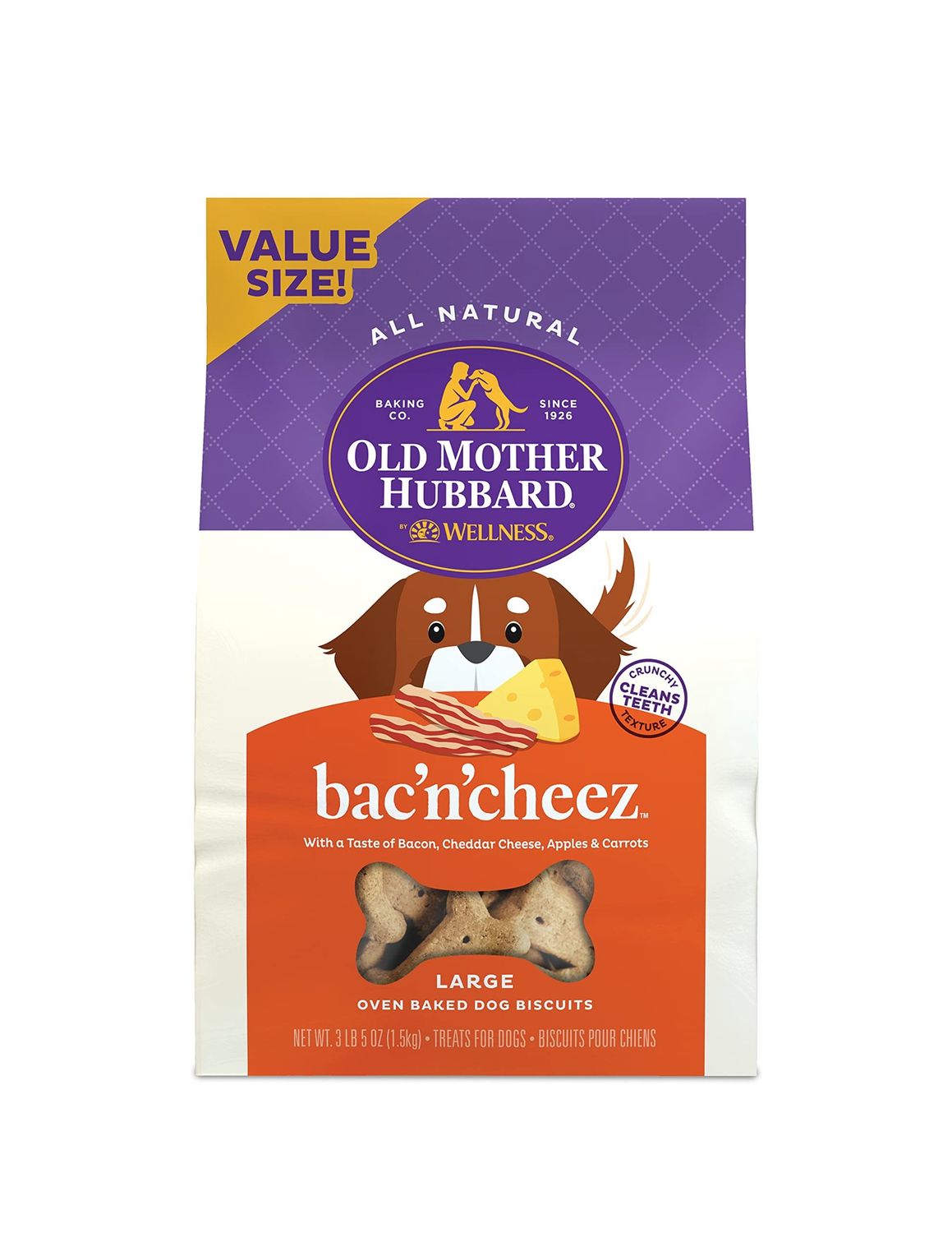 Wellness Dog Old Mother Hubbard Bacon &amp; Cheese Large 5oz