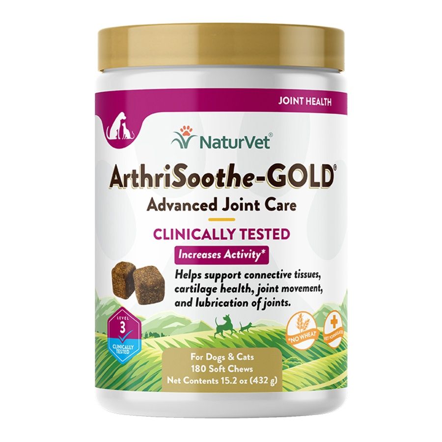 NaturVet Dog &amp; Cat Arthrisoothe Gold Chews 180ct