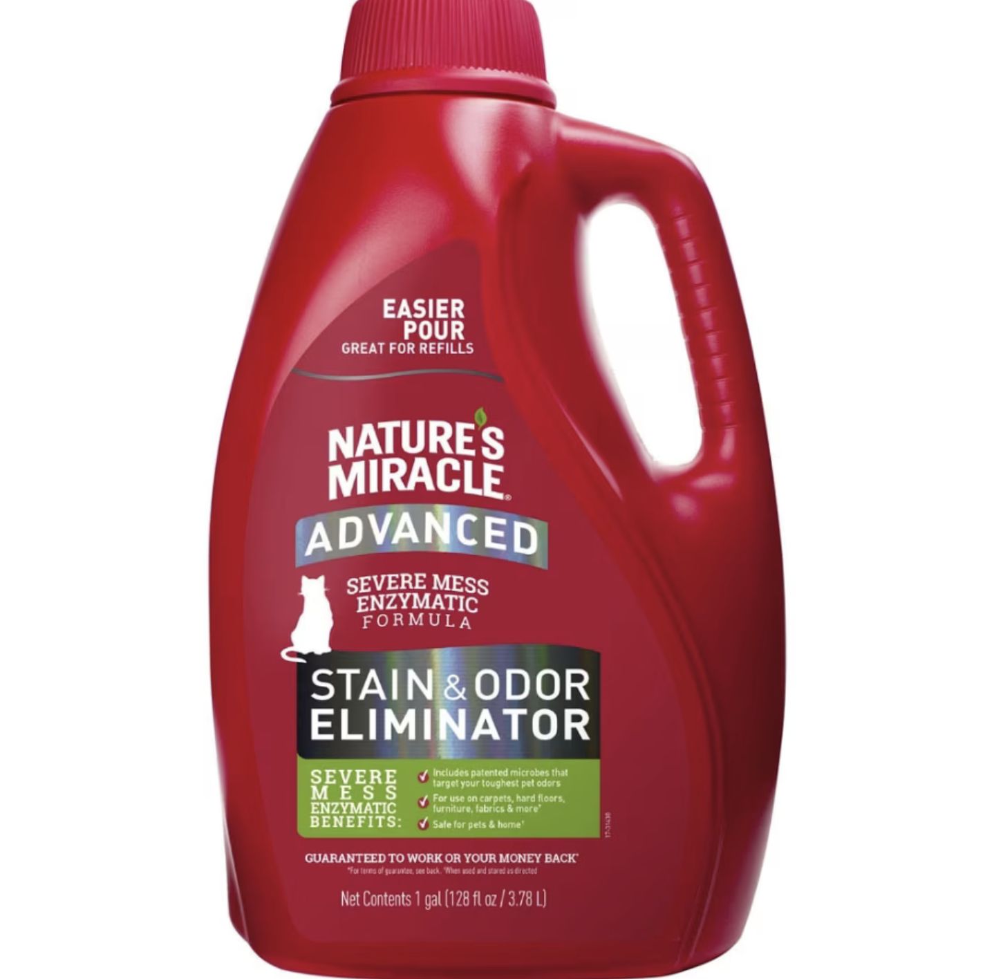 Nature&#39;s Miracle Cat Advanced Stain &amp; Odor Remover Pour 1gal