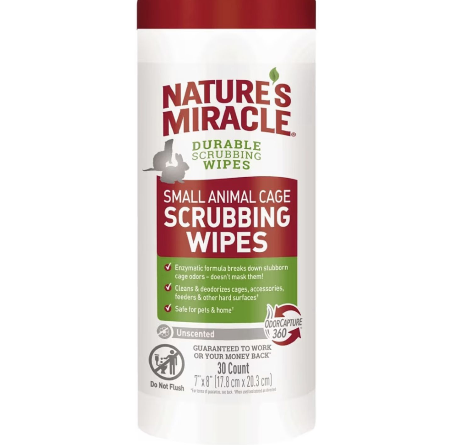 Nature&#39;s Miracle Small Animal Cage Scrubbing Wipes 30ct