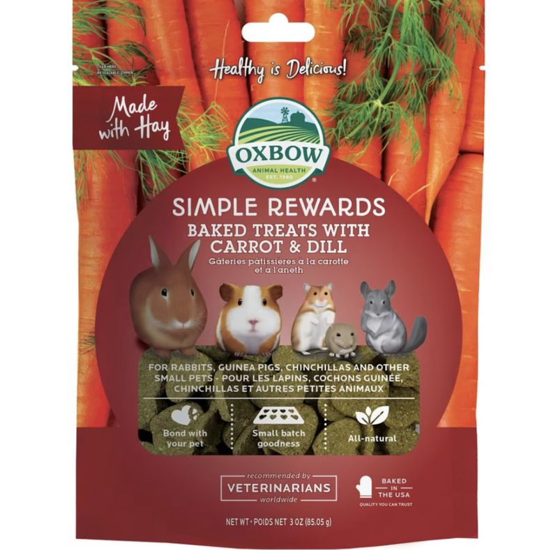 Oxbow Simple Rewards Baked Treats Carrot &amp; Dill