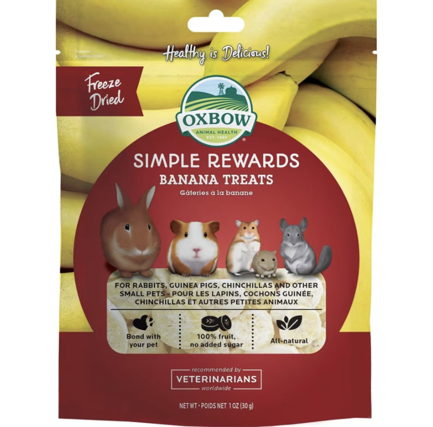 Oxbow Simple Rewards Baked Treats Banana