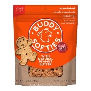 CloudStar Dog Buddy Biscuits Soft &amp; Chewy Peanut Butter 6oz