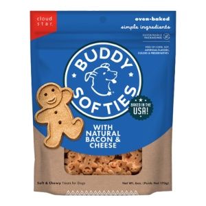CloudStar Dog Buddy Biscuits Soft &amp; Chewy Bacon &amp; Cheese 6oz