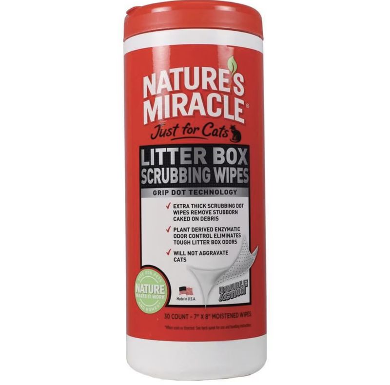 Nature&#39;s Miracle Cat Litter Box Scrubbing Wipes 30ct