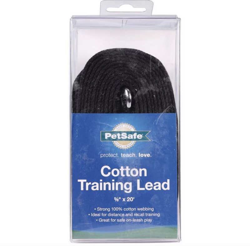 PetSafe Cotton Training Lead Black 5/8in