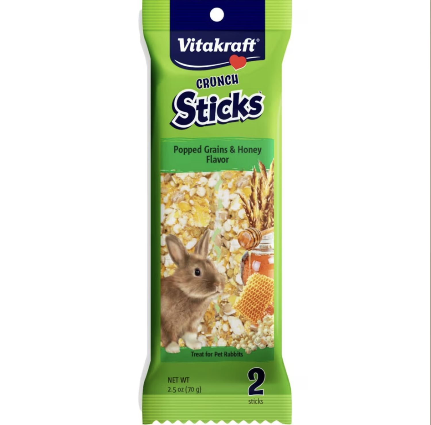 Vitakraft Crunch Sticks Rabbit Treats Grain &amp; Honey 2ct, Size: 3oz