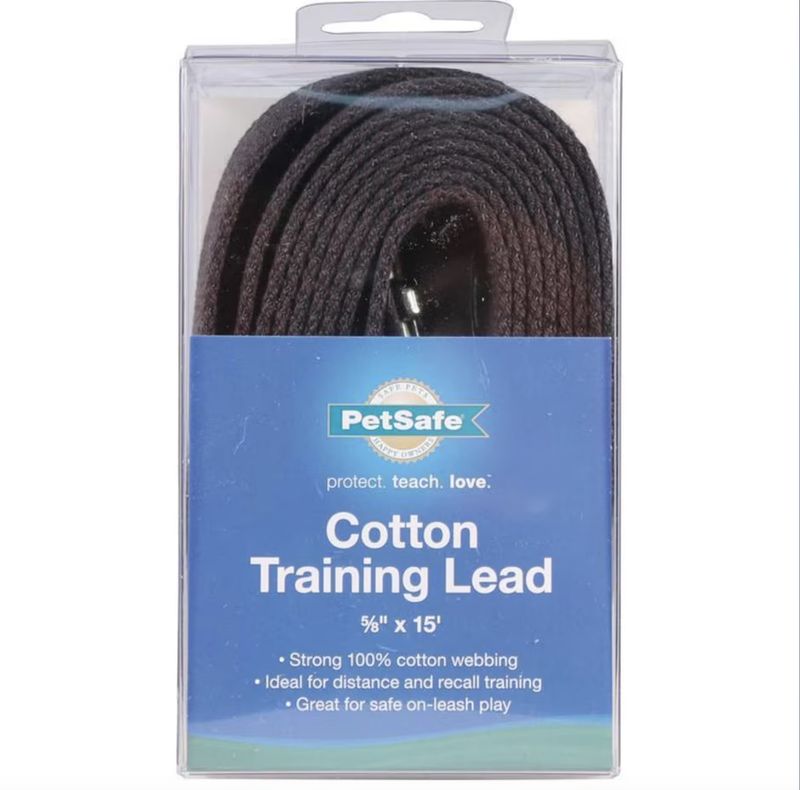 PetSafe Cotton Training Lead Black 5/8in