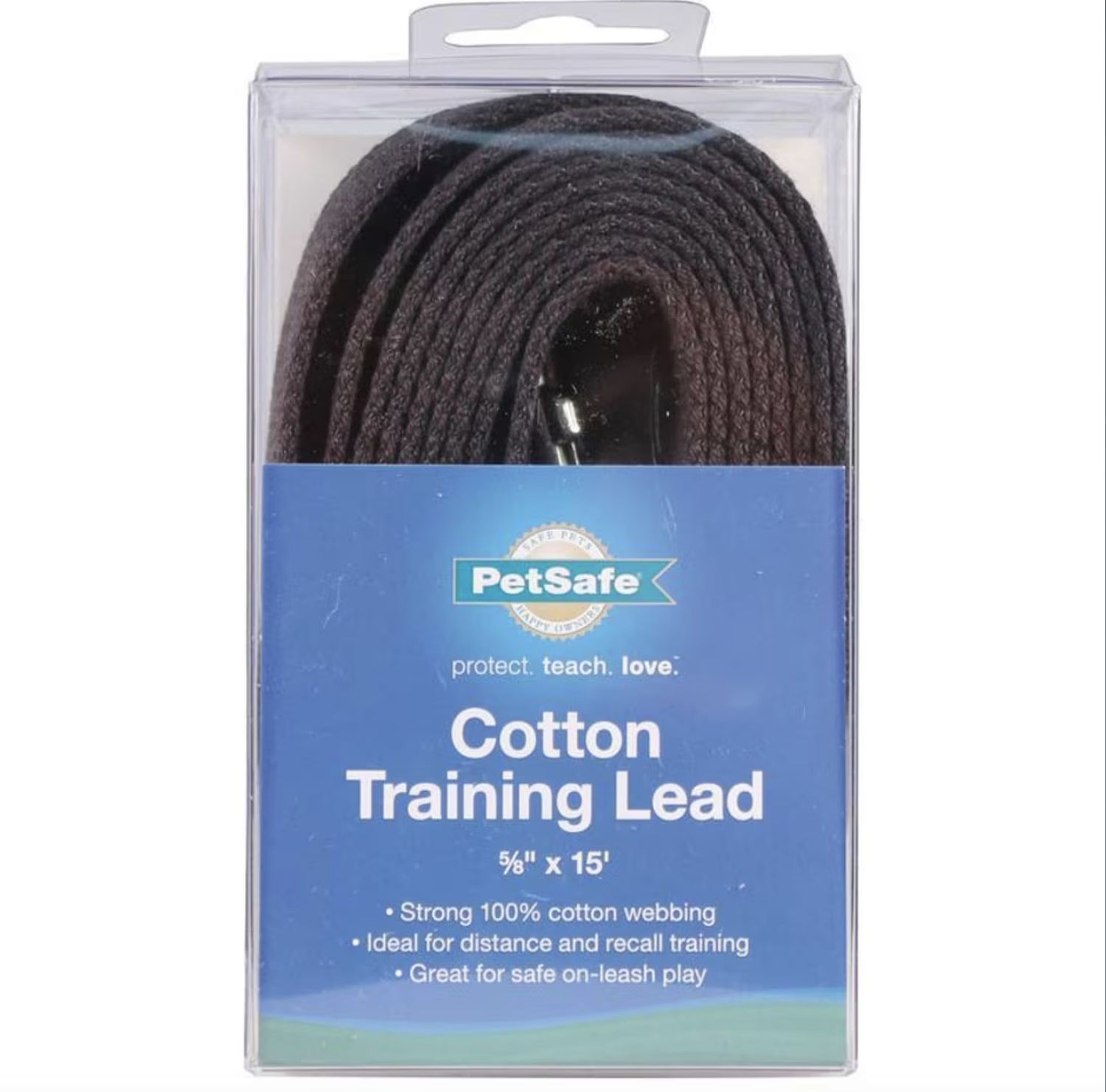 PetSafe Cotton Training Lead Black 5/8in, Size: 15ft