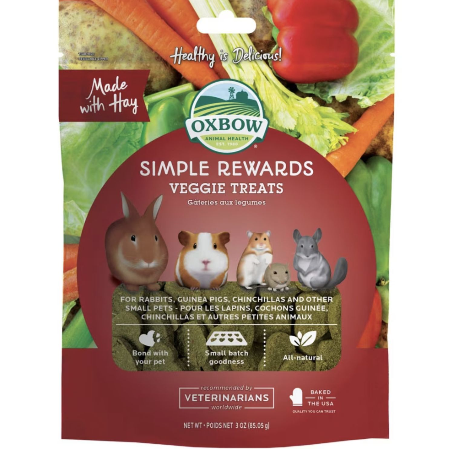 Oxbow Simple Rewards Baked Treats Vegetables