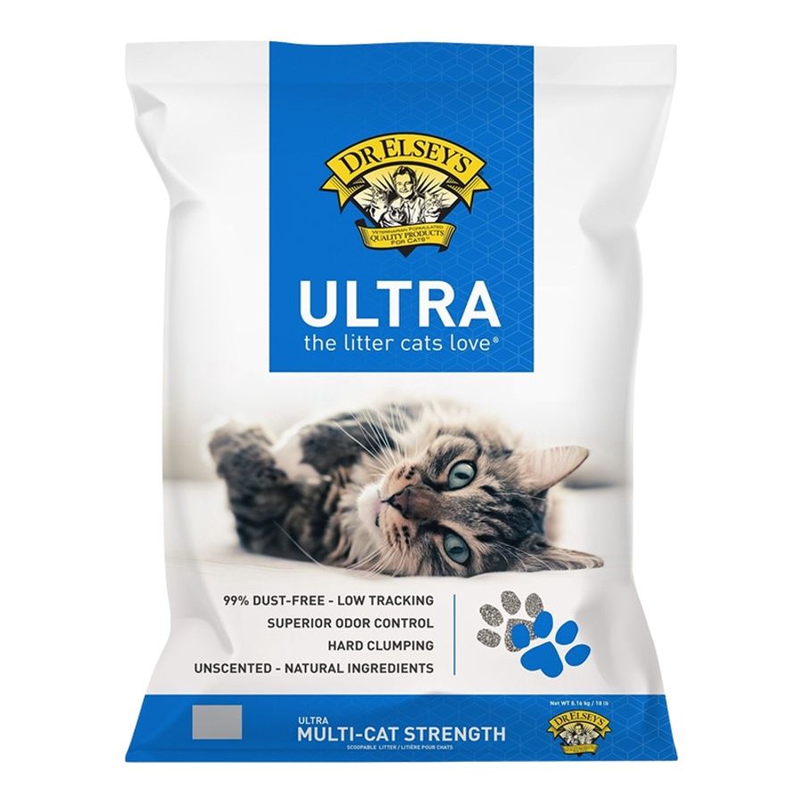 Dr. Elsey&#39;s Ultra Clay Clumping Litter, Size: 18lb