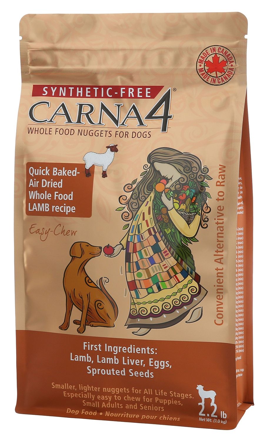 Carna4 Dog Air Dried Lamb, Size: 2.2lb