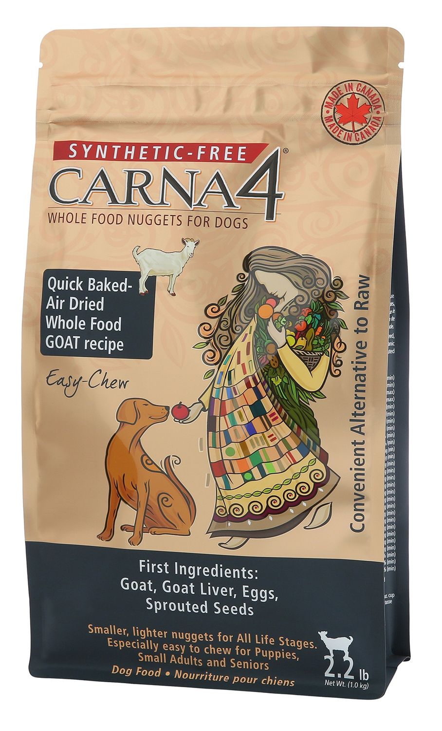 Carna4 Dog Air Dried Goat, Size: 2.2lb