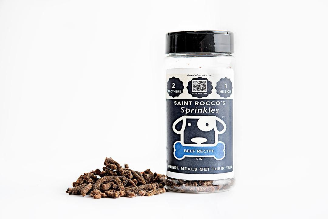 Saint Rocco&#39;s Dog Sprinkles Beef Topper 6oz