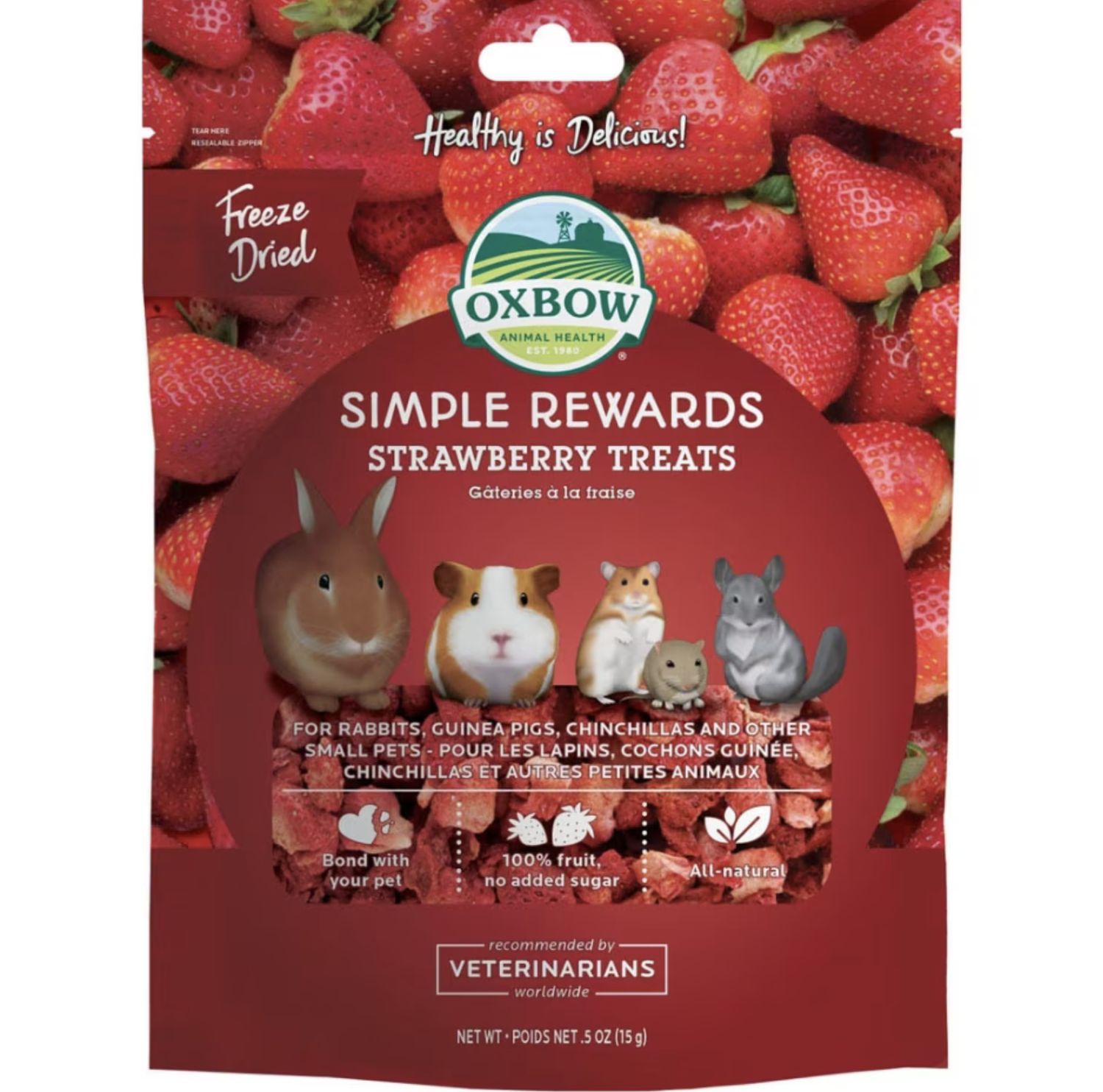 Oxbow Simple Rewards Baked Treats Strawberry