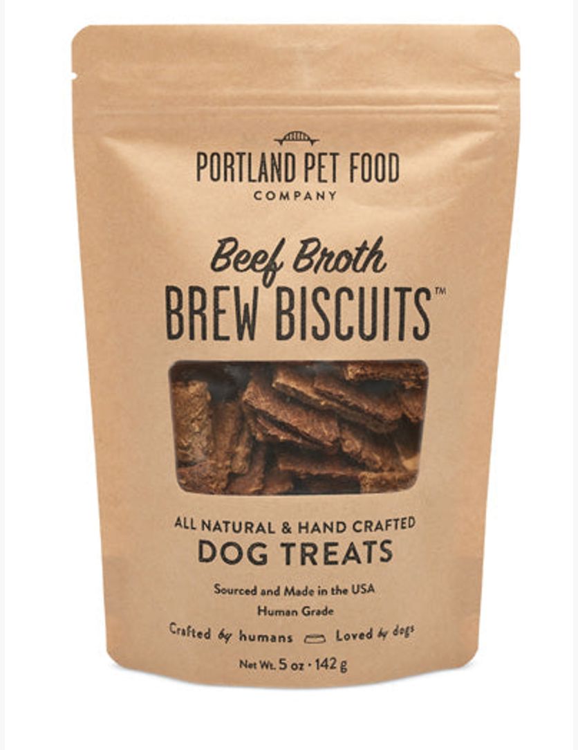 Portland Pet Food Dog Brew Biscuits Beef Broth 5oz
