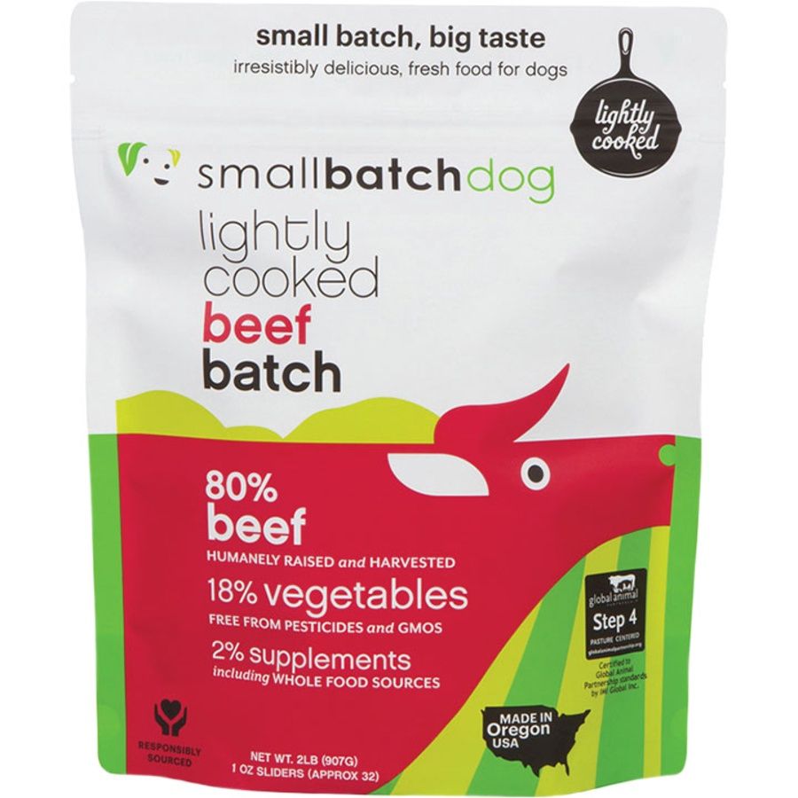SmallBatch Dog Frozen Lightly Cooked Beef, Size: 2lb