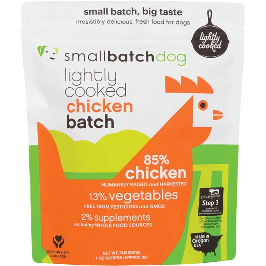 SmallBatch Dog Frozen Lightly Cooked Chicken, Size: 2lb