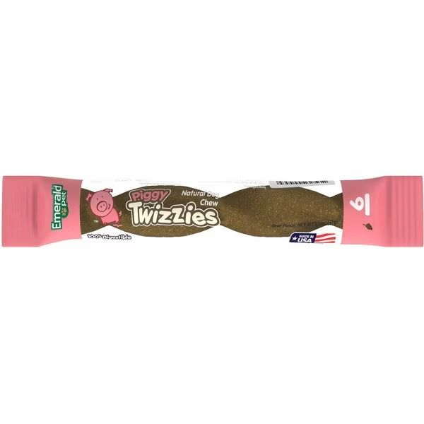 Emerald Pet Dog Piggy Twizzies Chew 6in