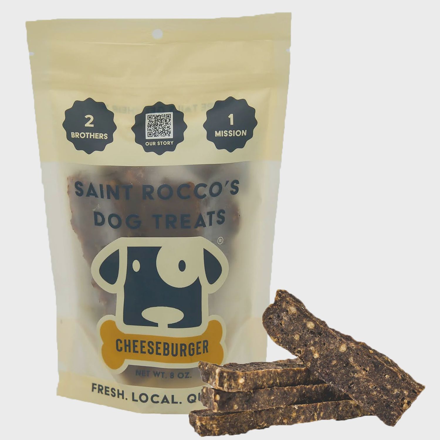 Saint Rocco’s Dog Cheeseburger, Size: 8oz