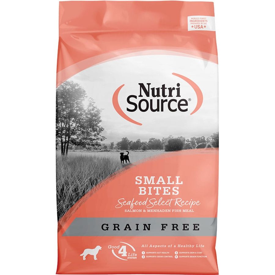NutriSource Dog Small Bites Grain Free Salmon Select, Size: 4lb