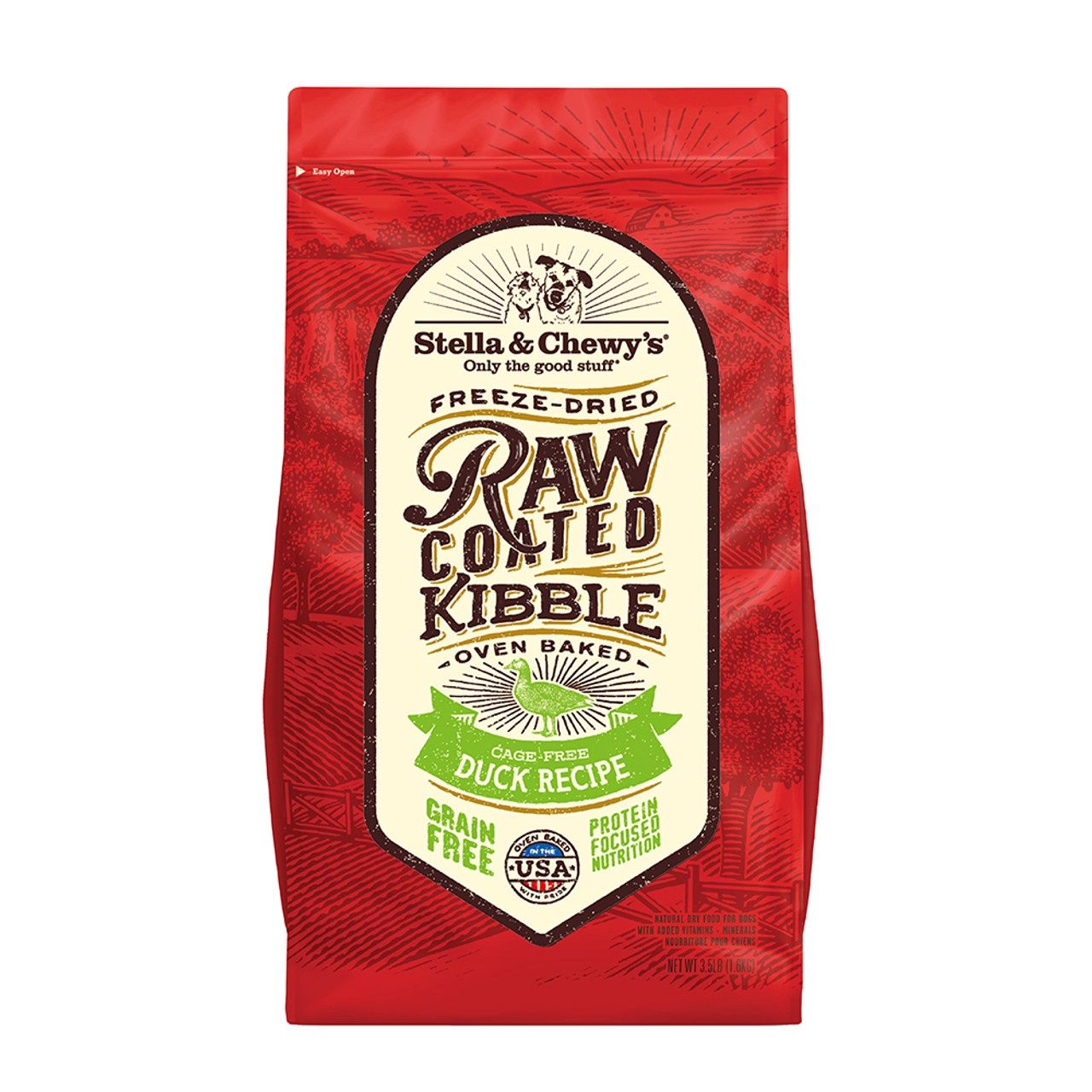 Stella &amp; Chewy&#39;s Dog Raw Coated Duck, Size: 3.5lb