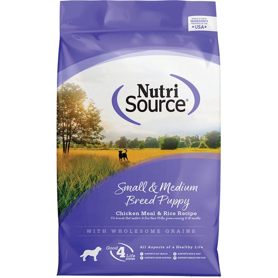 NutriSource Dog Small Breed Puppy Chicken &amp; Rice, Size: 4lb
