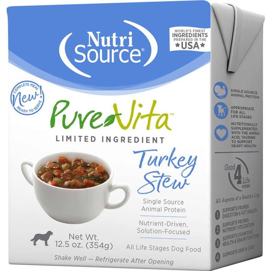 NutriSource Dog Pure Vita Turkey Stew 12.5oz