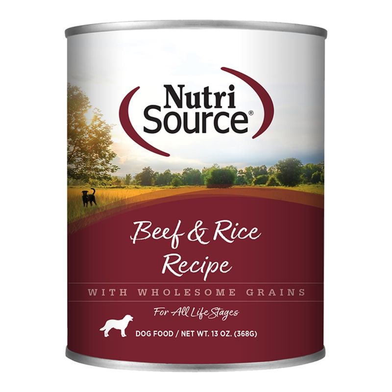 NutriSource Dog Beef &amp; Rice 12.3oz