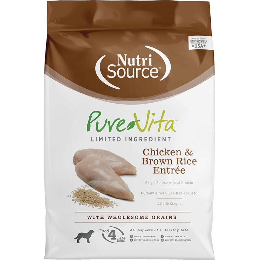 NutriSource Dog Pure Vita Chicken &amp; Brown rice, Size: 4lb