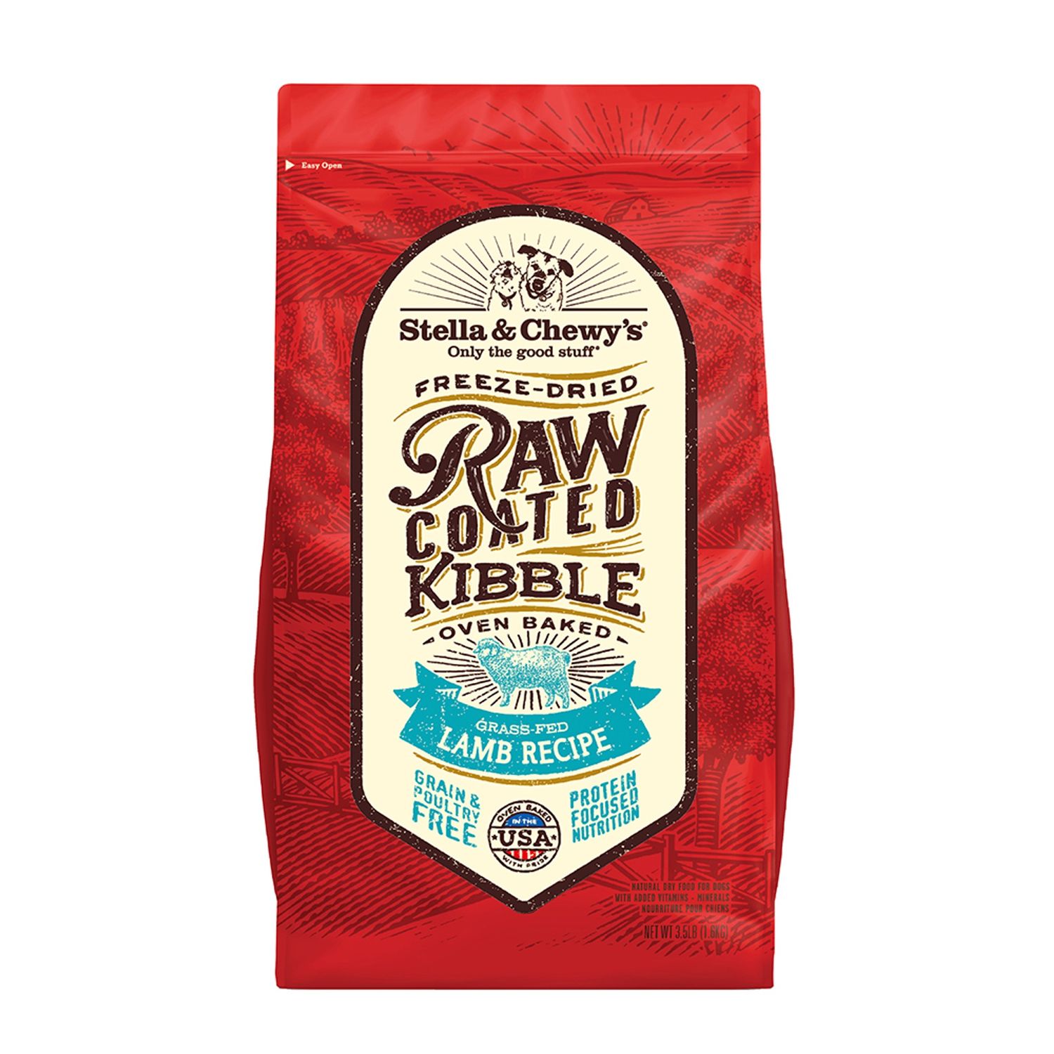 Stella &amp; Chewy&#39;s Dog Raw Coated Lamb, Size: 3.5lb