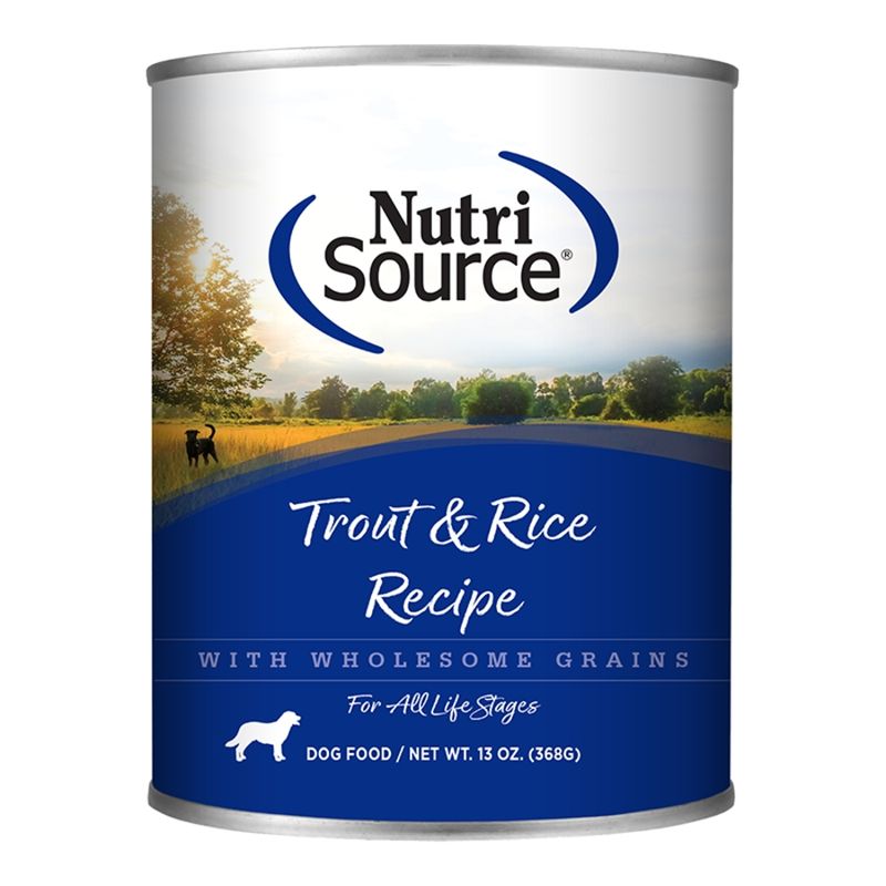 NutriSource Dog Trout &amp; Rice 12.3oz