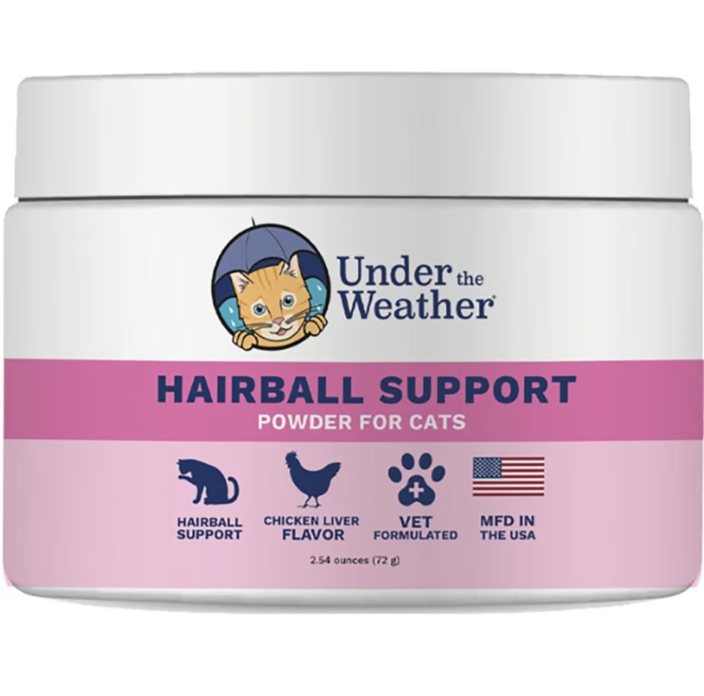 Under The Weather Cat Hairball Support Powder