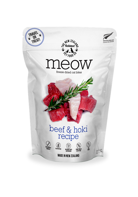 New Zealand Pet Cat Freeze Dried Beef &amp; Hoki 1.76oz