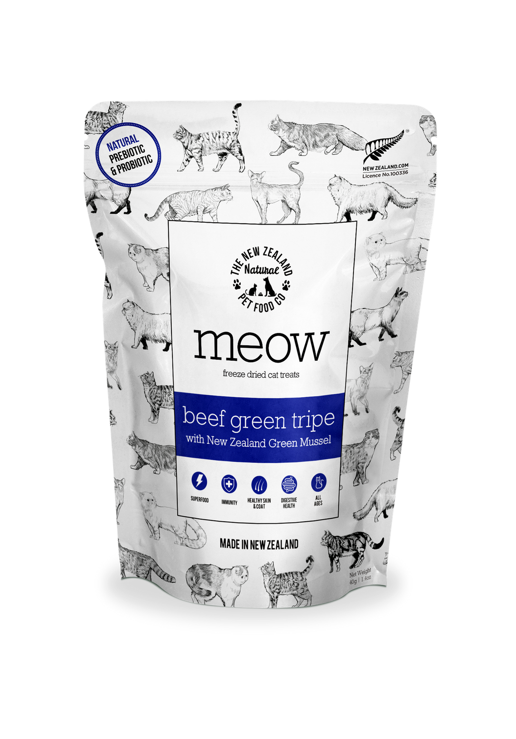New Zealand Pet Cat Freeze Dried Green Tripe Treats 1.4oz