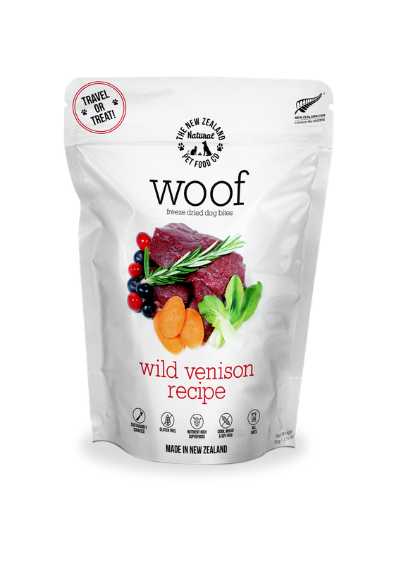 New Zealand Pet Dog Freeze Dried Wild Venison 1.76oz