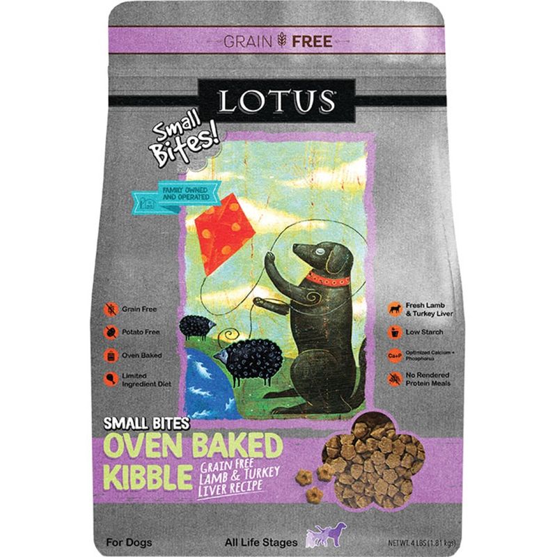 Lotus Dog Grain Free Small Bites Lamb &amp; Turkey Liver