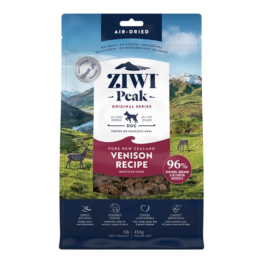 Ziwi Peak Dog Air Dried Venison, Size: 1lb