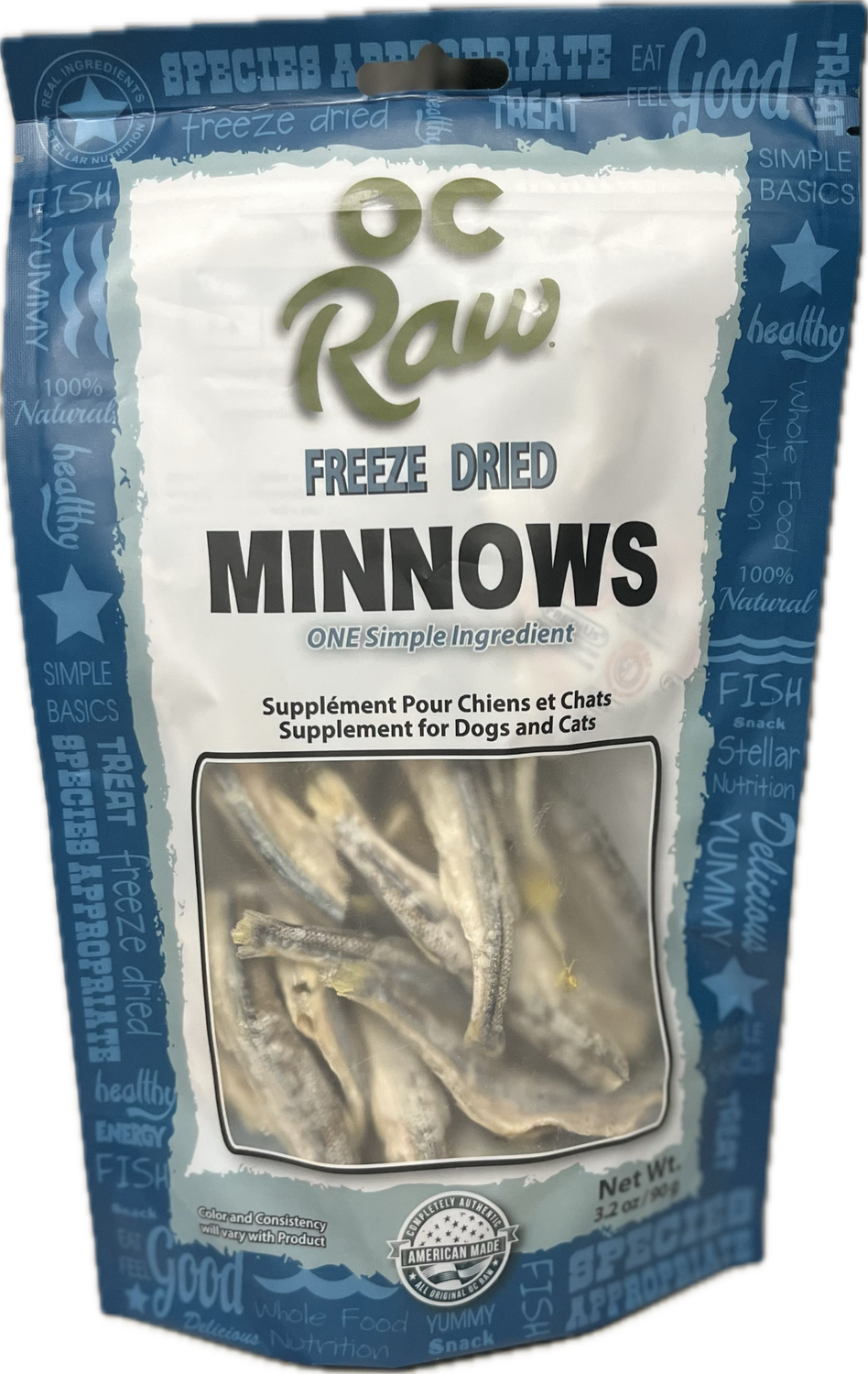 OC Raw Freeze Dried Minnows 3.2oz
