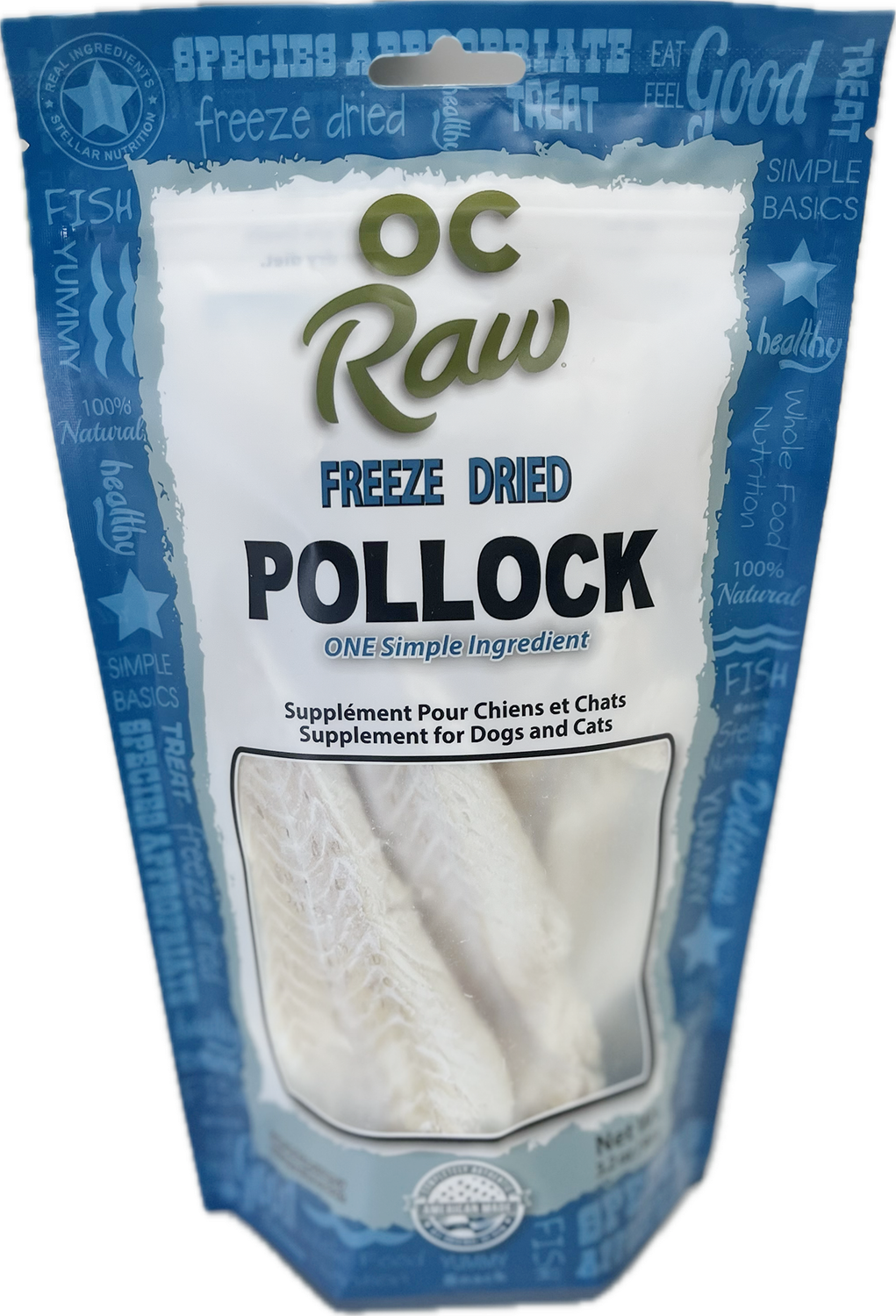 OC Raw Freeze Dried Pollock 3.2oz