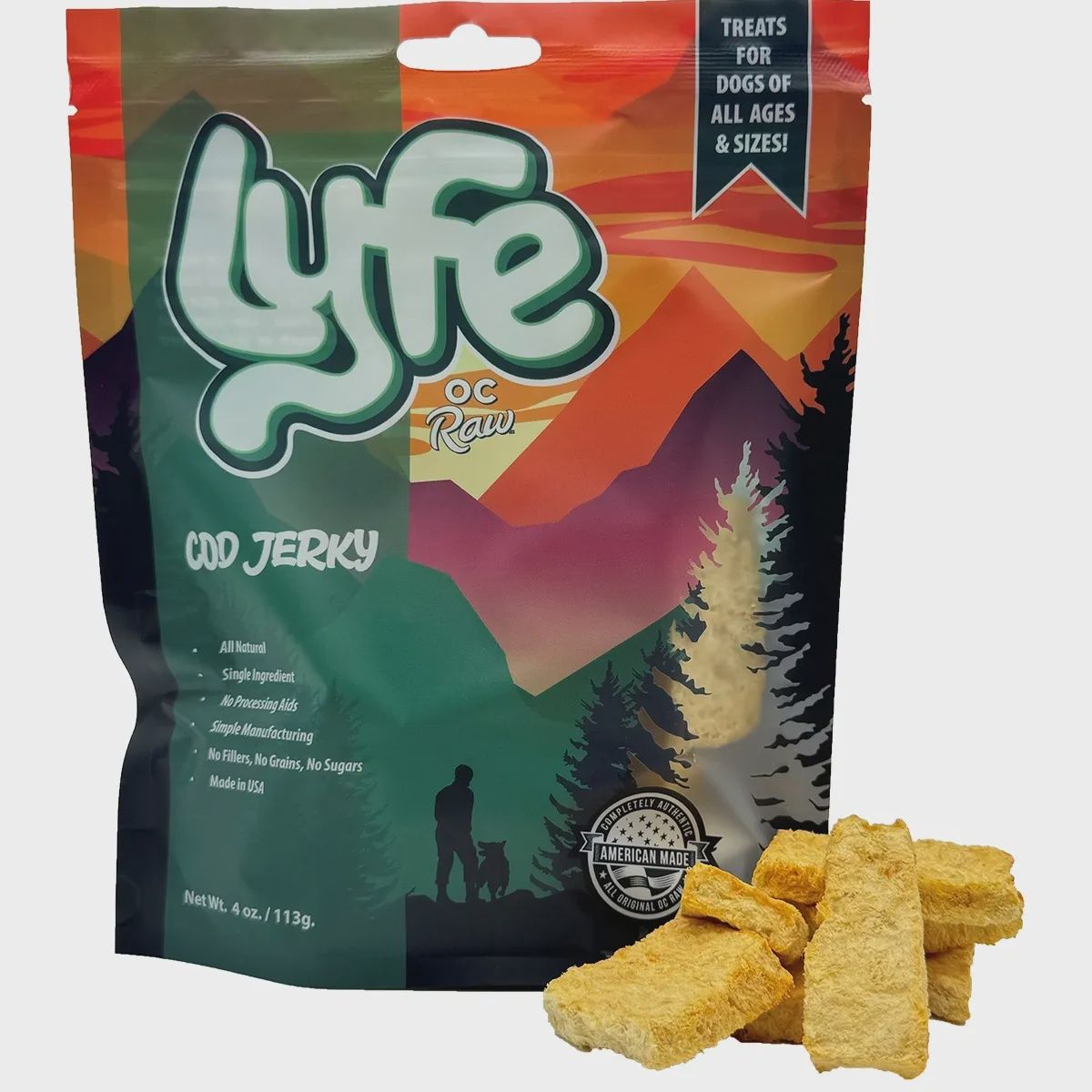 OC Raw Lyfe Jerky Cod 4oz