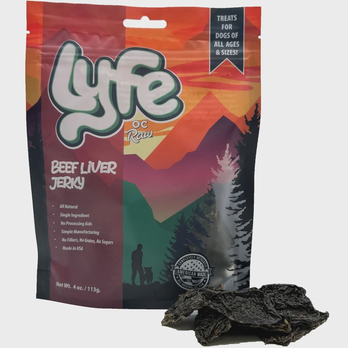 OC Raw Lyfe Jerky Beef Liver 4oz