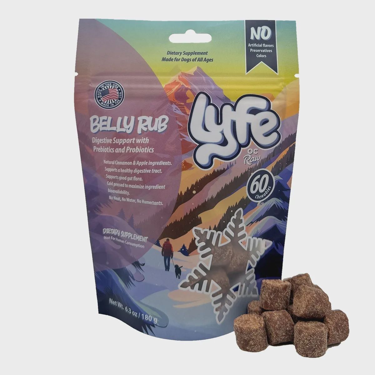 OC Raw Lyfe Belly Rub Digestive Support with Prebiotics &amp; Probiotics 6.3oz