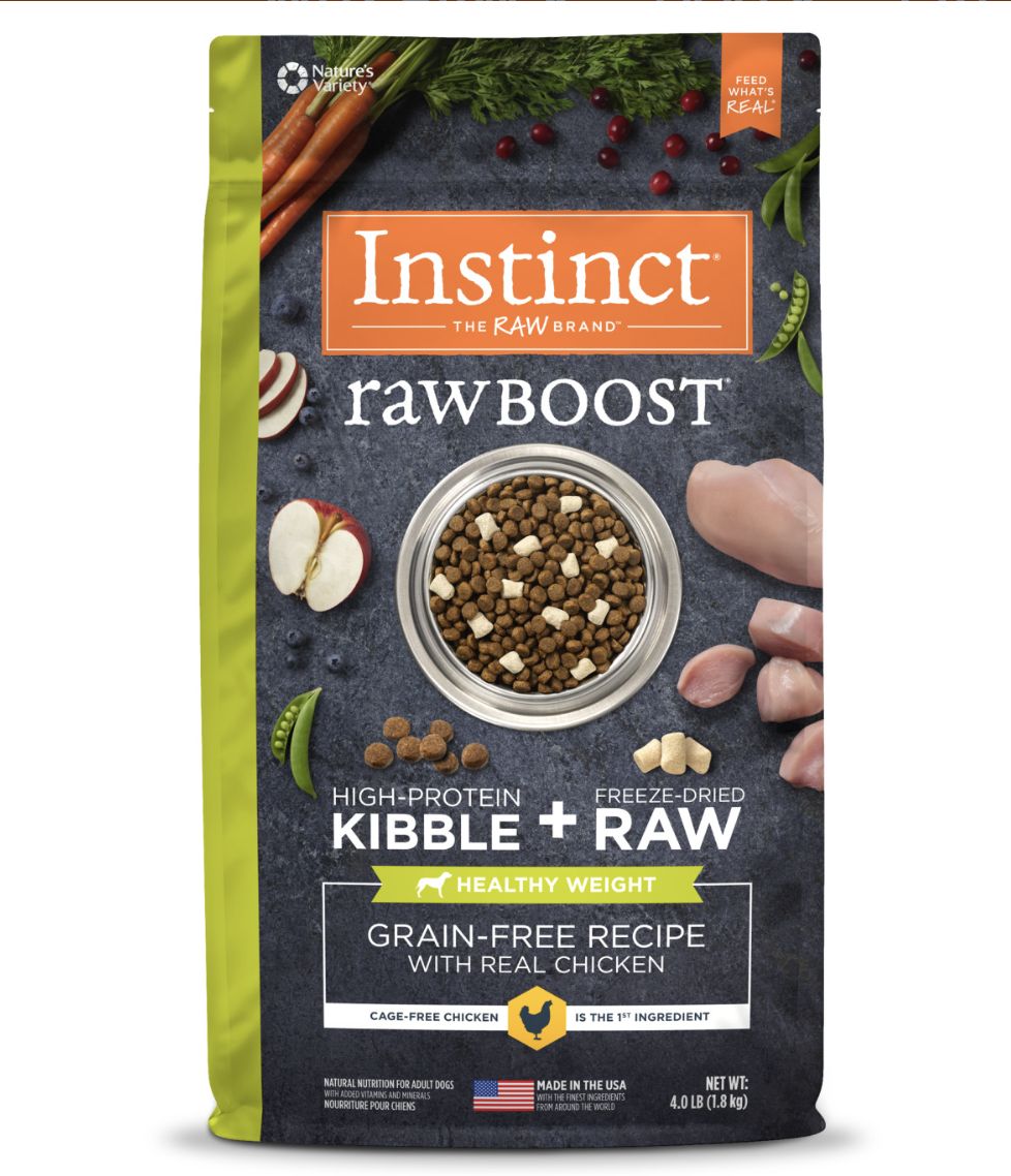 Instinct Dog Raw Boost Grain Free Healthy Weight Chicken, Size: 4lb