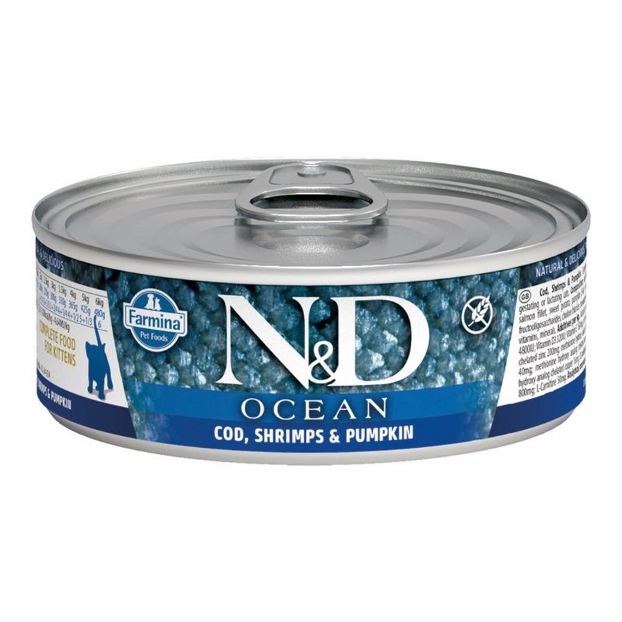 Farmina KITTEN Can Ocean Cod, Shrimp &amp; Pumpkin Kitten 2.5oz